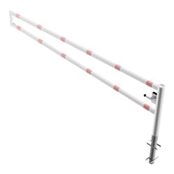 Schake Drehbare Wegesperre + selbsteinrastender Verriegelung 3,50m + Dreikantverschluß Drehpfosten: Ø 102mm, Schrankenarm: 60x40