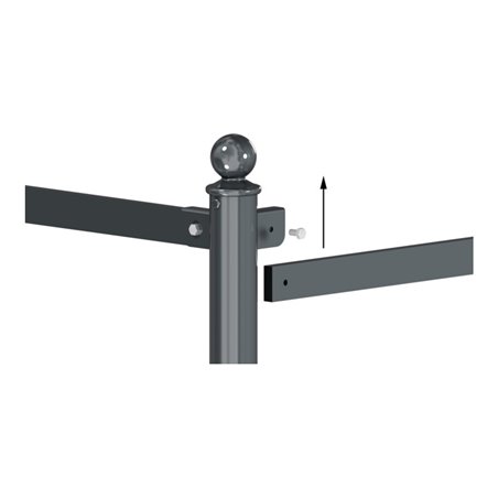 Schake Flachstahl 45X15mm für Barriere, System Länge:1000mm, beschichtet, RAL 6005