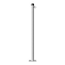 Schake Absperrpfosten Typ 4042P/1, ortsfest, für Dübelbefestigung, Überflur 900 mm + 1 Öse