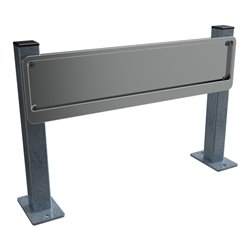 Schake Haltevorrichtung für Parkplatzbeschilderung, 2 Stützpfosten 40x40mm, + Kennzeichenhalter (inkl.), Höhe: 350mm