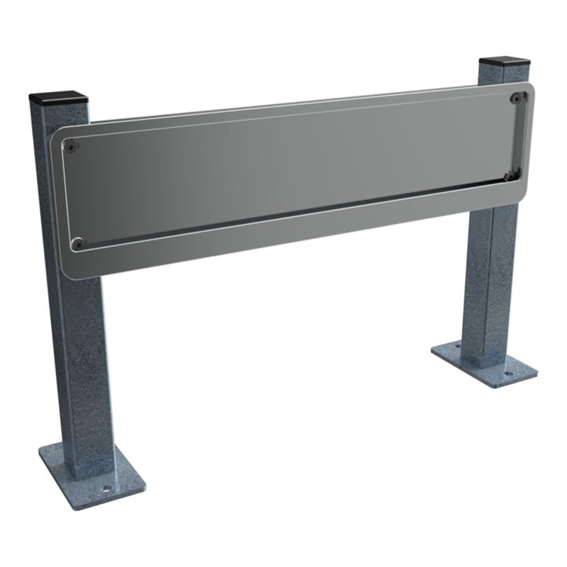 Schake Haltevorrichtung für Parkplatzbeschilderung, 2 Stützpfosten 40x40mm, + Kennzeichenhalter (inkl.), Höhe: 350mm