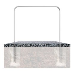 Schake Flachstahlbügel 80x12mm, in gebogener Ausführung Breite: 750mm Gesamthöhe:1200 mm ohne Querholm feuerverzinkt