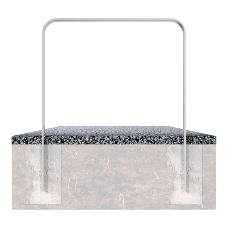 Schake Flachstahlbügel 80x12mm, in gebogener Ausführung Breite: 750mm Gesamthöhe:1200 mm ohne Querholm feuerverzinkt