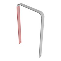 Schake Flachstahlbügel 80x12mm, in gebogener Ausführung Breite: 750mm Gesamthöhe:1200 mm ohne Querholm, beschichtet