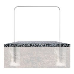 Schake Flachstahlbügel 50x12mm, in gebogener Ausführung Breite: 1000mm Gesamthöhe:1200 mm ohne Querholm, beschichtet