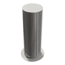 Schake Sperrpfosten aus Edelstahl Typ 40204P Ø 204mm, ortsfest zum Aufdübeln Überflur 600mm, geschliffen