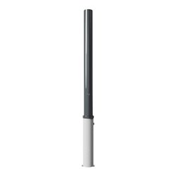 Schake Absperrpfosten Typ 4074FB, herausnehmbar, Ø 76mm + Dreikantverschluß + Flachkopf + Bodenhülse