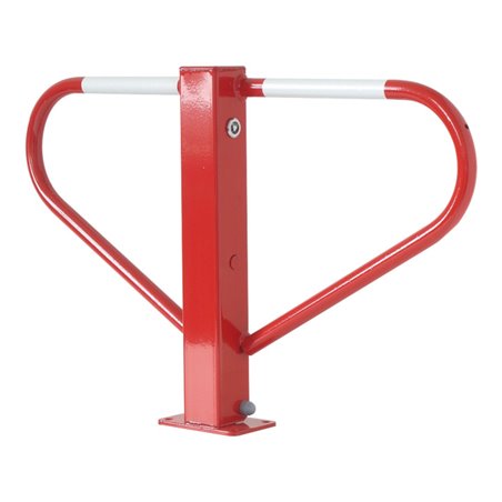 Schake Parkplatzsperre Typ 40772B, umlegbar, 70x70mm, Überflur 500mm, + Rundrohrbügeln, Gesamtbreite 800mm + 8mm Dreikantverschl