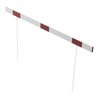 Schake Barriere aus Aluminiumprofil 100x20mm, Gesamtlänge 2000mm, einseitig reflektierend