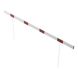 Schake Barriere aus Aluminiumprofil 100x20mm, Gesamtlänge 3000mm, einseitig reflektierend