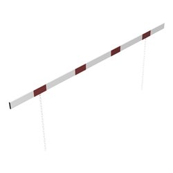 Schake Barriere aus Aluminiumprofil 100x20mm, Gesamtlänge 3000mm, einseitig reflektierend