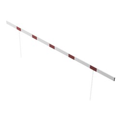 Schake Barriere aus Aluminiumprofil 100x20mm, Gesamtlänge 4000mm, einseitig reflektierend