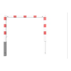 Schake Wegesperren 1,50m ohne Knieholm + Dreikantverschluss, schwenkbar, weiß / rot