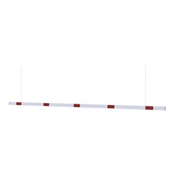 Schake Barriere aus Aluminiumprofil 100x20mm, Gesamtlänge 5000mm, einseitig reflektierend