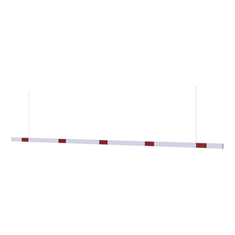 Schake Barriere aus Aluminiumprofil 100x20mm, Gesamtlänge 5000mm, einseitig reflektierend