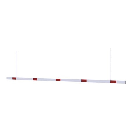 Schake Barriere aus Aluminiumprofil 100x20mm, Gesamtlänge 5000mm, einseitig reflektierend