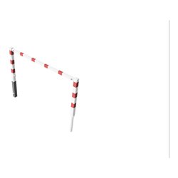 Schake Wegesperren 2,00m ohne Knieholm + Dreikantverschluss, schwenkbar, weiß / rot