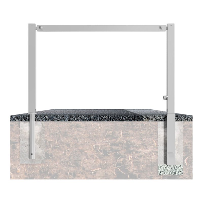 Schake Wegesperren 3,00m ohne Knieholm + Dreikantverschluss, schwenkbar feuerverzinkt