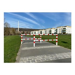 Schake Wegesperren 3,00m ohne Knieholm + Dreikantverschluss, schwenkbar feuerverzinkt