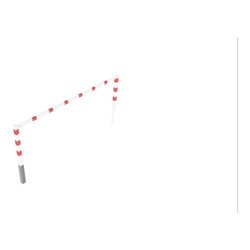 Schake Wegesperren 3,00m ohne Knieholm + Dreikantverschluss, schwenkbar, weiß / rot