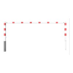 Schake Wegesperren 3,00m ohne Knieholm + Dreikantverschluss, schwenkbar, weiß / rot