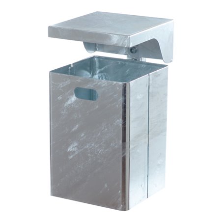 Schake Abfallbehälter 40l, H 440 mm x B 310 mm x T 310 mm RAL 6005