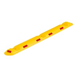 Schake Park, Leitschwelle aus Recycling + Reflektoren 1170 mm x 150 mm x 50 mm + 3 Schrauben, Dübeln in gelb