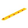 Schake Park, Leitschwelle aus Recycling + Reflektoren 1170 mm x 150 mm x 50 mm + 3 Schrauben, Dübeln in gelb