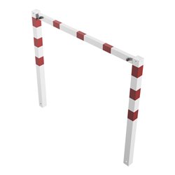 Schake Wegesperren 1,50m feststehend, weiß, beschichtet, + rot reflektierenden Leuchtstreifen, ohne Knieholm