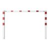 Schake Wegesperren 2,00m feststehend, weiß, beschichtet, + rot reflektierenden Leuchtstreifen, ohne Knieholm