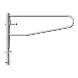 Schake Gatterschranke drehbar 2,00m für Vorhangschloss Drehpfosten: Ø 102mm, Schrankenarm: Ø 60mm zum Einbetonieren,