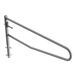 Schake Gatterschranke drehbar 2,50m für Vorhangschloss Drehpfosten: Ø 102mm, Schrankenarm: Ø 60mm zum Einbetonieren,