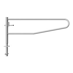 Schake Gatterschranke drehbar 2,50m für Vorhangschloss Drehpfosten: Ø 102mm, Schrankenarm: Ø 60mm zum Einbetonieren,