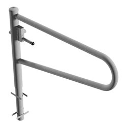 Schake Gatterschranke drehbar 1,50m + Dreikantverschluß Drehpfosten: Ø 102mm, Schrankenarm: Ø 60mm zum Einbetonieren,