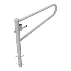 Schake Gatterschranke drehbar 1,50m + Dreikantverschluß Drehpfosten: Ø 102mm, Schrankenarm: Ø 60mm zum Einbetonieren,