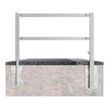 Schake Wegesperren 1,50m + Knieholm + Dreikantverschluss, schwenkbar feuerverzinkt