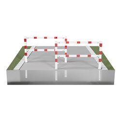 Schake Wegesperren 2,00m + Knieholm + Dreikantverschluss, schwenkbar feuerverzinkt