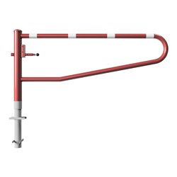 Schake Gatterschranke drehbar 2,00m für Vorhangschloss, rot / weiß