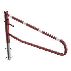 Schake Gatterschranke drehbar 2,00m für Vorhangschloss, rot / weiß