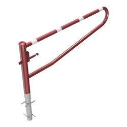 Schake Gatterschranke drehbar 2,00m für Vorhangschloss, rot / weiß