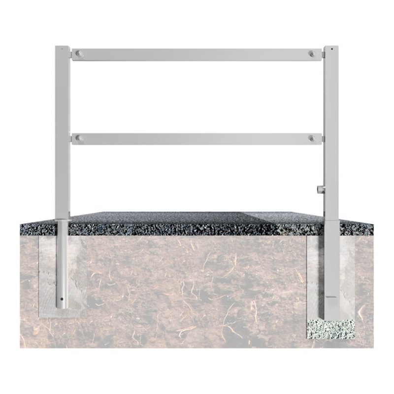 Schake Wegesperren 3,00m + Knieholm + Dreikantverschluss, schwenkbar feuerverzinkt