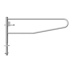 Schake Gatterschranke drehbar 2,50m + Dreikantverschluß Drehpfosten: Ø 102mm, Schrankenarm: Ø 60mm zum Einbetonieren,