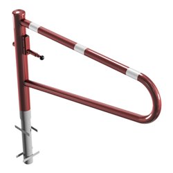 Schake Gatterschranke drehbar 1,50m für Vorhangschloss, rot / weiß