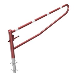 Schake Gatterschranke drehbar 2,50m für Vorhangschloss, rot / weiß