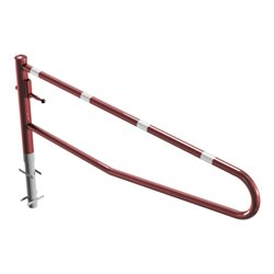 Schake Gatterschranke drehbar 2,50m für Vorhangschloss, rot / weiß