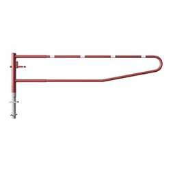 Schake Gatterschranke drehbar 3,50m für Vorhangschloss, rot / weiß