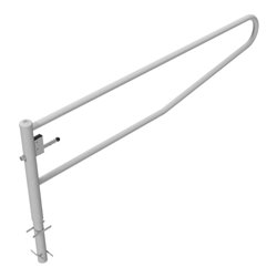 Schake Gatterschranke drehbar 3,00m + Dreikantverschluß Drehpfosten: Ø 102mm, Schrankenarm: Ø 60mm zum Einbetonieren,