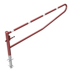 Schake Gatterschranke drehbar 3,00m für Vorhangschloss, rot / weiß