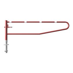 Schake Gatterschranke drehbar 3,00m für Vorhangschloss, rot / weiß