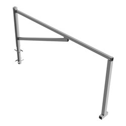 Schake Drehschranke 2,50m, für Vorhangschloss Drehpfosten: Ø 102mm, Schrankenarm: 60x40mm inkl. 2 Auflagepfosten, zum Einbetonie